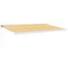vidaXL Toldo retr&aacute;ctil aluminio y tela amarillo y blanco 5x3 m