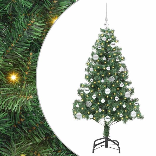 vidaXL &Aacute;rbol de Navidad con 150 LED con soporte Verde 150 cm PVC