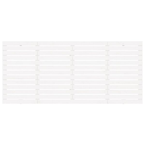 vidaXL Cabecero cama de pared madera maciza pino blanco 186x3x91,5 cm