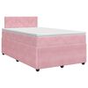 vidaXL Cama box spring con colch&oacute;n Rosa 120 x 190 cm Terciopelo
