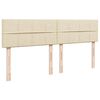 vidaXL Cama box spring con colch&oacute;n tela color crema 180x200 cm