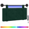 vidaXL Cabecero colgante Con luz LED Verde oscuro Terciopelo
