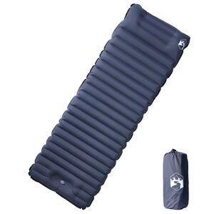 vidaXL Colch&oacute;n de camping autoinflable con con almohada 1 persona gris