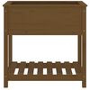 vidaXL Jardinera con estante madera maciza marrón miel 82,5x54x81 cm