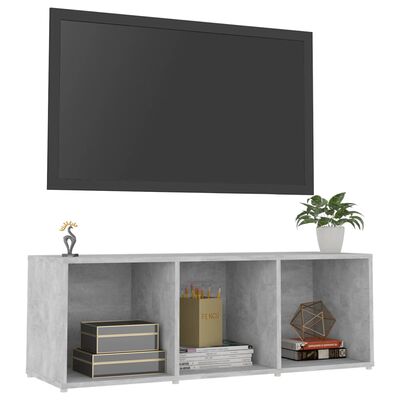vidaXL Mueble de TV madera contrachapada gris hormigón 107x35x37 cm