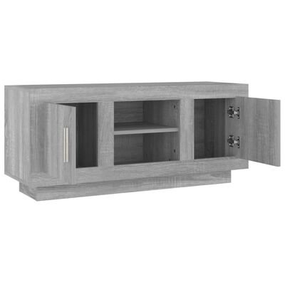 vidaXL Mueble para TV madera contrachapada gris Sonoma 102x35x45 cm