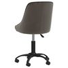vidaXL Silla de comedor giratoria de terciopelo gris oscuro