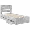 vidaXL Estructura de cama Gris Concreto 75 x 190 cm Madera Ingenieril