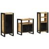 vidaXL Juego de muebles de baño 3 pcs Marrón Madera sólida recuperada