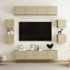 vidaXL Juego de muebles de sal&oacute;n 8 piezas roble Sonoma