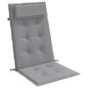 vidaXL Cojines de silla con respaldo alto 4 uds tela Oxford gris