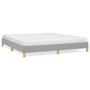 vidaXL Cama sin colch&oacute;n tela gris claro 180x200 cm