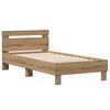 vidaXL Estructura de cama Roble artesanal 193 x 95 x 88 cm
