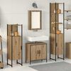 vidaXL Juego de muebles de ba&ntilde;o 4 pcs Marr&oacute;n Madera contrachapada