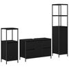vidaXL Juego de muebles de ba&ntilde;o 3 uds. Roble Negro 36 x 35 x 165 cm