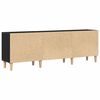 vidaXL Gabinete de TV Roble Negro 150 x 30 x 50 cm