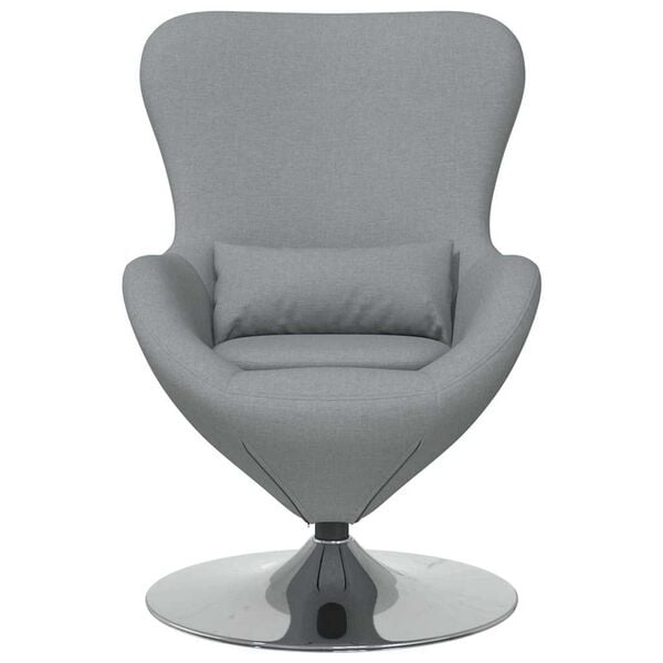 vidaXL Sill&oacute;n huevo Gris Claro 63 x 73 x 90 cm tela