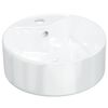 vidaXL Lavabo redondo de cer&aacute;mica blanco 40x14,5 cm