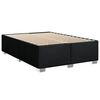 vidaXL Cama box spring con colchón tela negro 140x200 cm