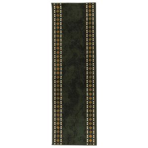 vidaXL Alfombra Runner FLORNES Tejido Verde Diamantes 67 x 200 cm PP