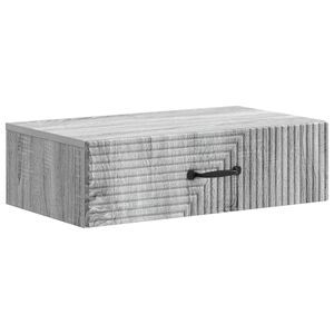 vidaXL Mesa Lateral Montada en la Pared 59 x 34,5 x 17 cm Gris Sonoma