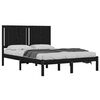 vidaXL Estructura de cama de madera maciza de pino negra 140x190 cm