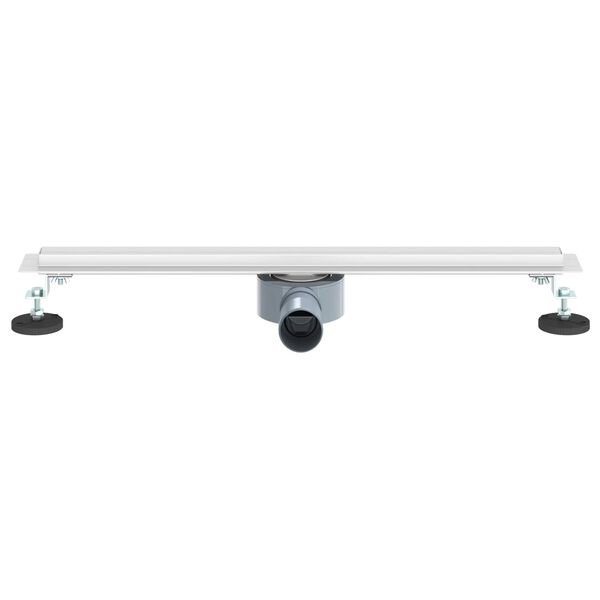 vidaXL Desag&uuml;e de ducha 360&deg; con modelo delgado Plateado 60 cm