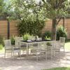 vidaXL Conjunto de Comedor de Jard&iacute;n 7 pcs Gris Claro rat&aacute;n sint&eacute;tico