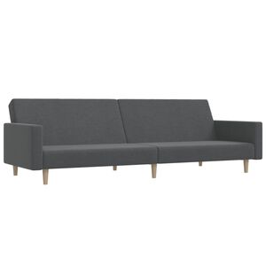 vidaXL Sof&aacute; cama de 2 plazas tela gris claro