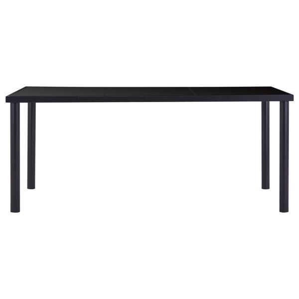 vidaXL Juego de comedor 9 piezas cuero sint&eacute;tico negro