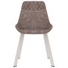 vidaXL Sillas de comedor 2 unidades cuero sint&eacute;tico marr&oacute;n