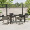 vidaXL Conjunto de Comedor de Jard&iacute;n 5 pcs Gris rat&aacute;n sint&eacute;tico