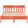 vidaXL Cama sin colch&oacute;n madera maciza de pino marr&oacute;n cera 140x190 cm