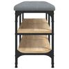 vidaXL Banco zapatero madera de ingenier&iacute;a roble Sonoma 82x32x47 cm