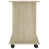 vidaXL Mesa de ordenador madera contrachapada blanco roble 80x50x75 cm