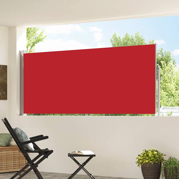 vidaXL Toldo lateral retr&aacute;ctil 120x300 cm rojo