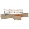 vidaXL Conjunto de sof&aacute;s de jard&iacute;n 5 uds. Beige y Crema