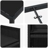 vidaXL Conjunto de Comedor de Jard&iacute;n 9 pcs Negro rat&aacute;n sint&eacute;tico