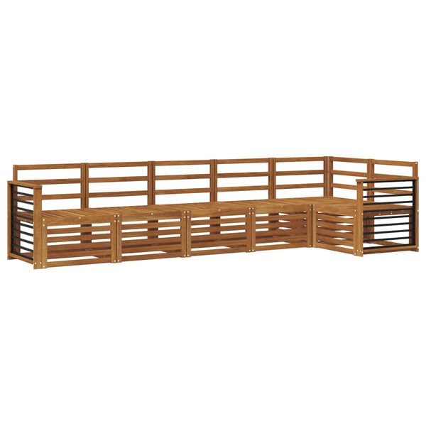 vidaXL Juegos de sof&aacute;s 6 pcs Natural Madera de Acacia S&oacute;lida