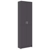 vidaXL Armario de pasillo de madera contrachapada gris 55x25x189 cm