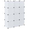 vidaXl Armario modular con 9 compartimentos blanco 109x36,5x143 cm