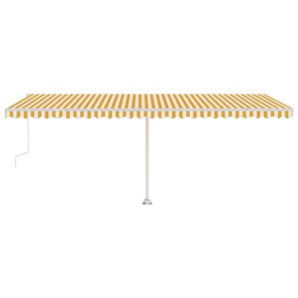 vidaXL Toldo de pie autom&aacute;tico amarillo y blanco 600x350 cm