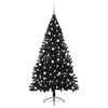 vidaXL &Aacute;rbol de Navidad Artificial Preiluminado Negro 210 cm PVC
