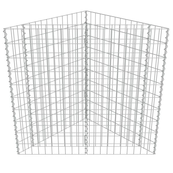 vidaXL Arriate de gaviones de acero galvanizado 75x75x50 cm