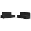 vidaXL Juego de muebles de jard&iacute;n 4 piezas rat&aacute;n sint&eacute;tico negro