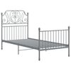 vidaXL Estructura de cama sin colch&oacute;n metal gris 100x200 cm
