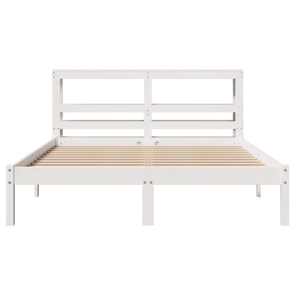 vidaXL Estructura de cama sin colch&oacute;n madera maciza de pino 160x200 cm