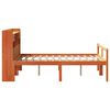 vidaXL Cama con estanter&iacute;a sin colch&oacute;n madera maciza marr&oacute;n 120x200cm