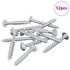 vidaXL Tornillo 12 uds. Plateado 9,8 x 35 mm Hierro