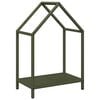 vidaXL Le&ntilde;ero verde oliva 40x25x60 cm Acero laminado en fr&iacute;o